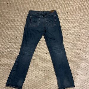 AG mid rise, boot cut blue jeans